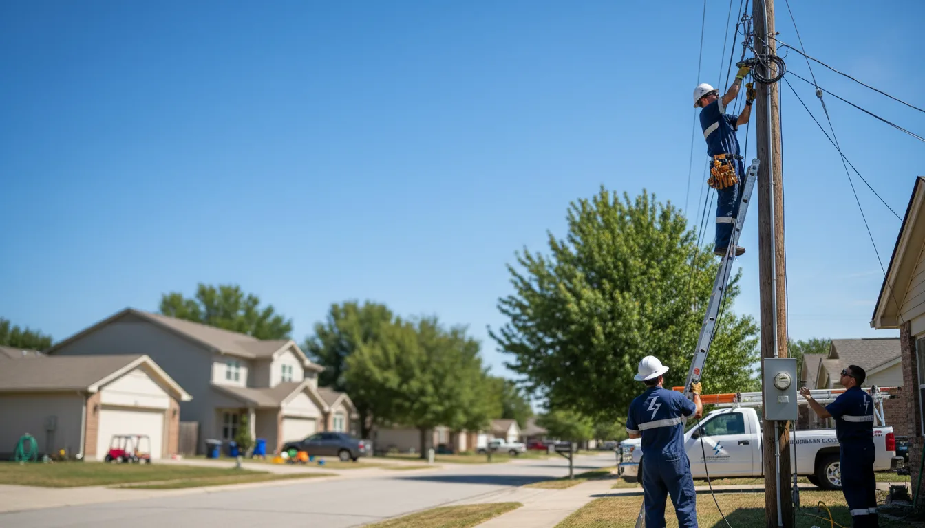 Residential electrician providing installation services in Ottoville, OH